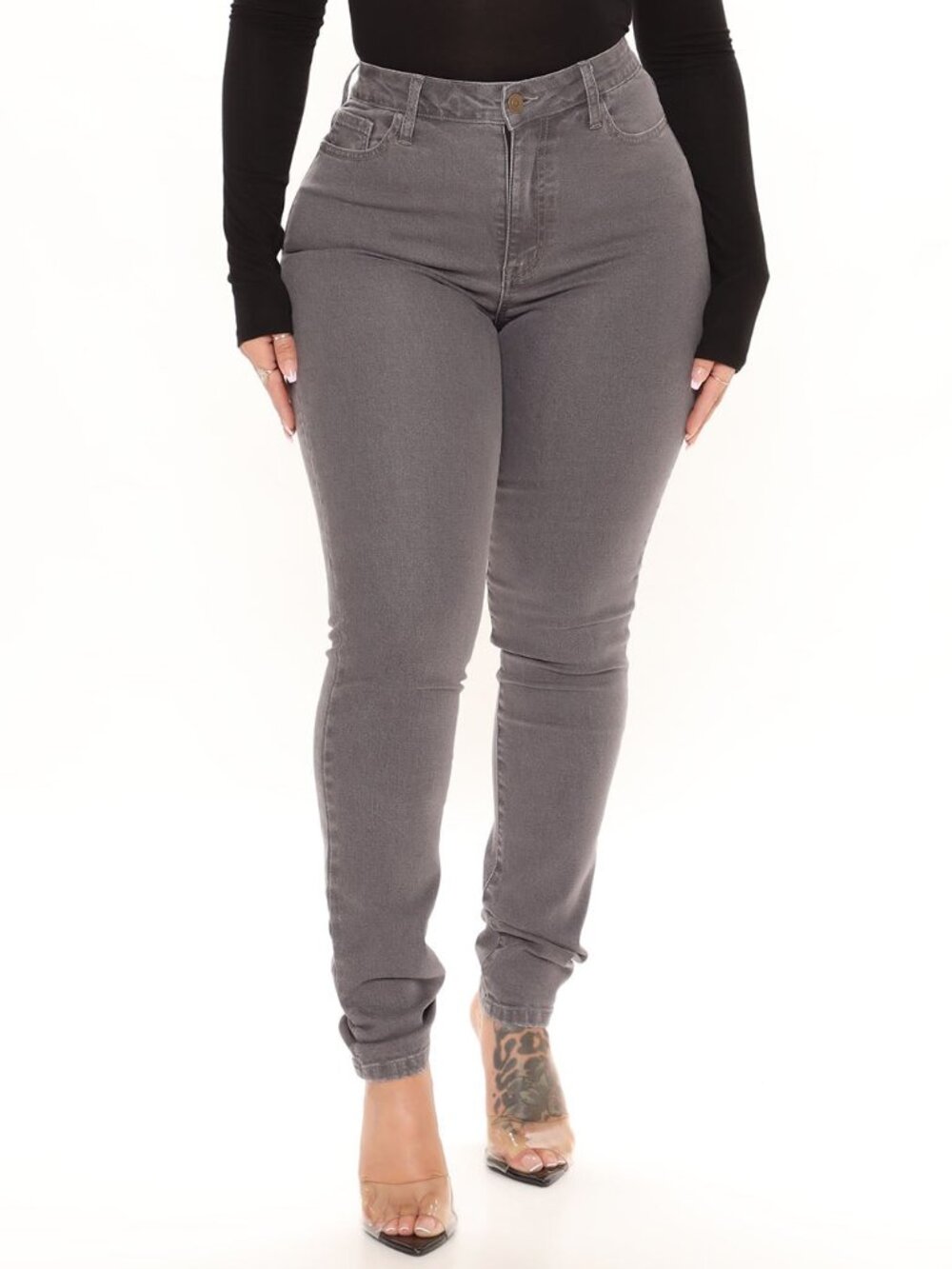 Fashion Nova Gray Skinny Jeans